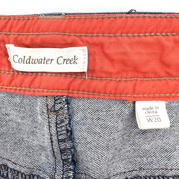 Coldwater Creek Lightweight Cropped Stretch Denim Jeans Cuffed Hem Size W 20 - Picture 6 of 8